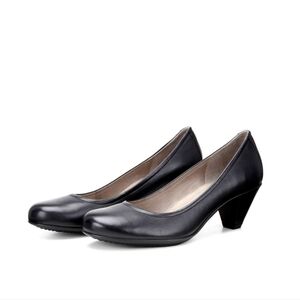ECCO Touch 50 Black Leather Comfort Pumps NWOT Size 5-5.5